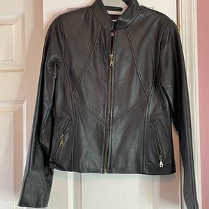 Black leather jacket